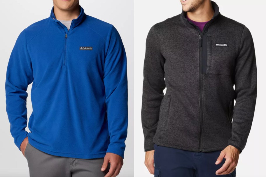 mens blue and black fleece jackets