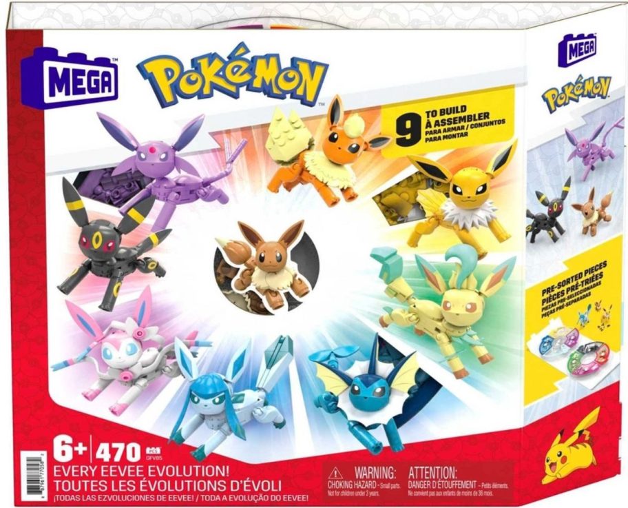 pokemon eevee evolution building set stock image