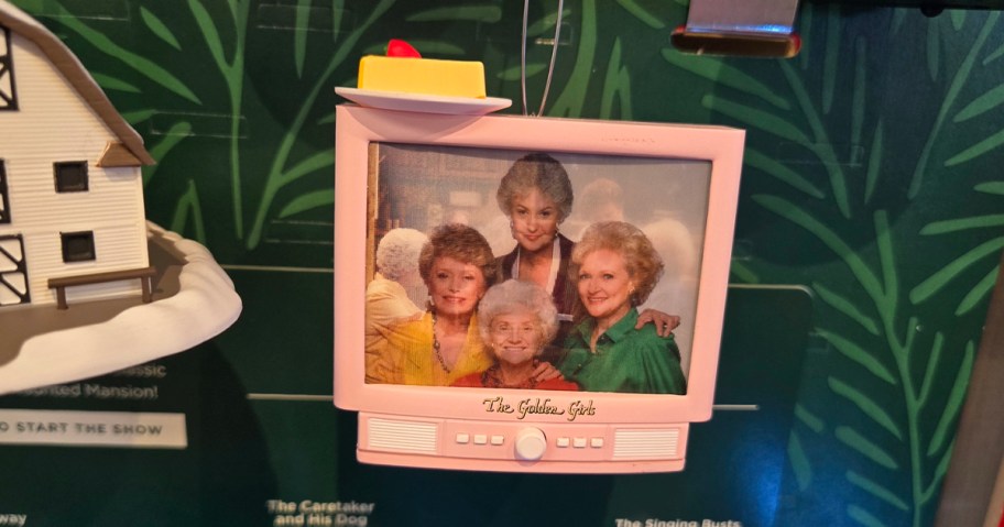 pink golden girls tv ornament 
