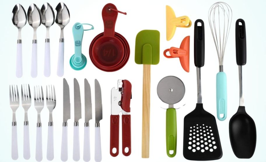 Goodcook 31 piece kitchen starter set items stock image