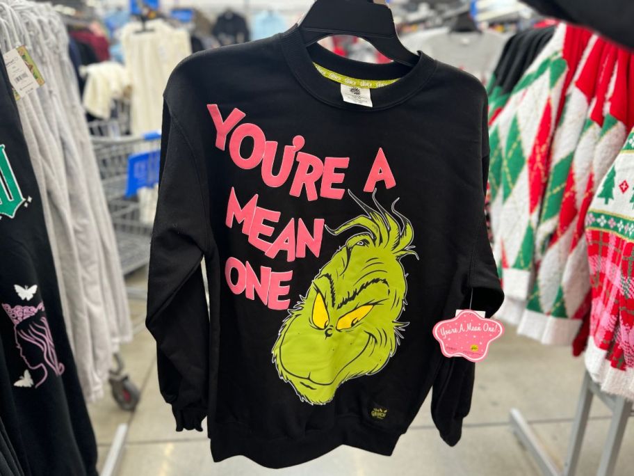 Dr. Seuss Women's The Grinch Mean One Graphic Sweatshirt in store