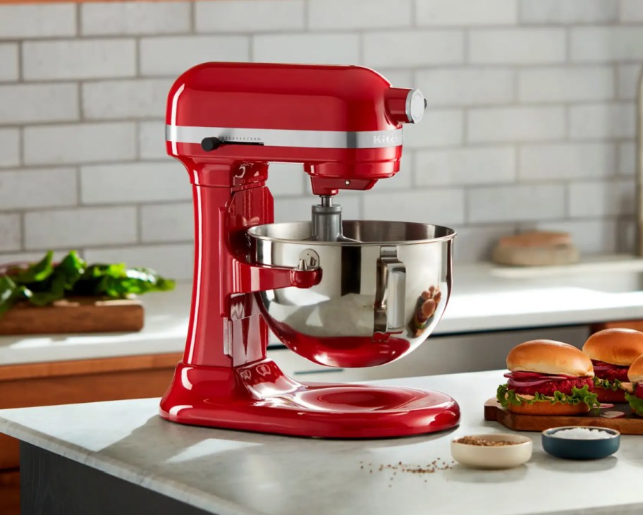 red stand mixer