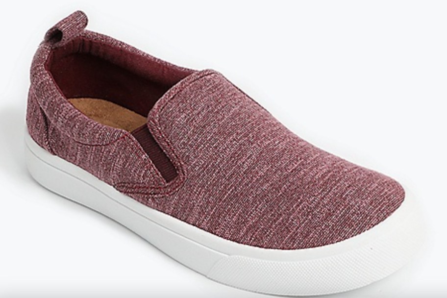 light burgundy marled sneaker