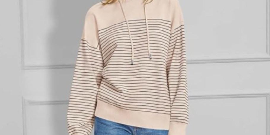 Striped Pullover Sweatshirt Only $14.99 on Amazon (Reg. $32) – Perfect Hoodie for Fall!