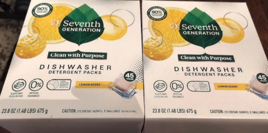 Seventh Generation Dishwasher Detergent Pacs 90-Count Only $13 Shipped on Amazon (Reg. $30)