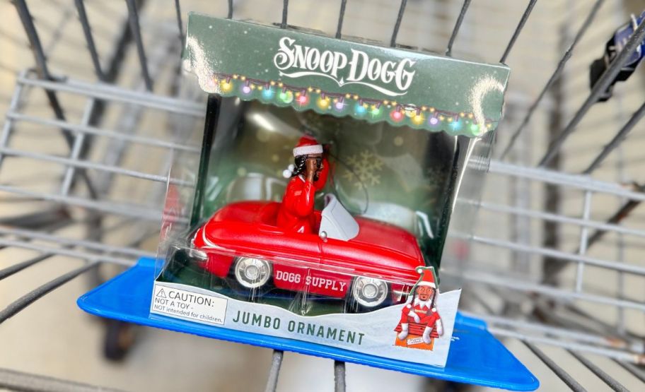 snoop jumbo car ornament in a shopping cart