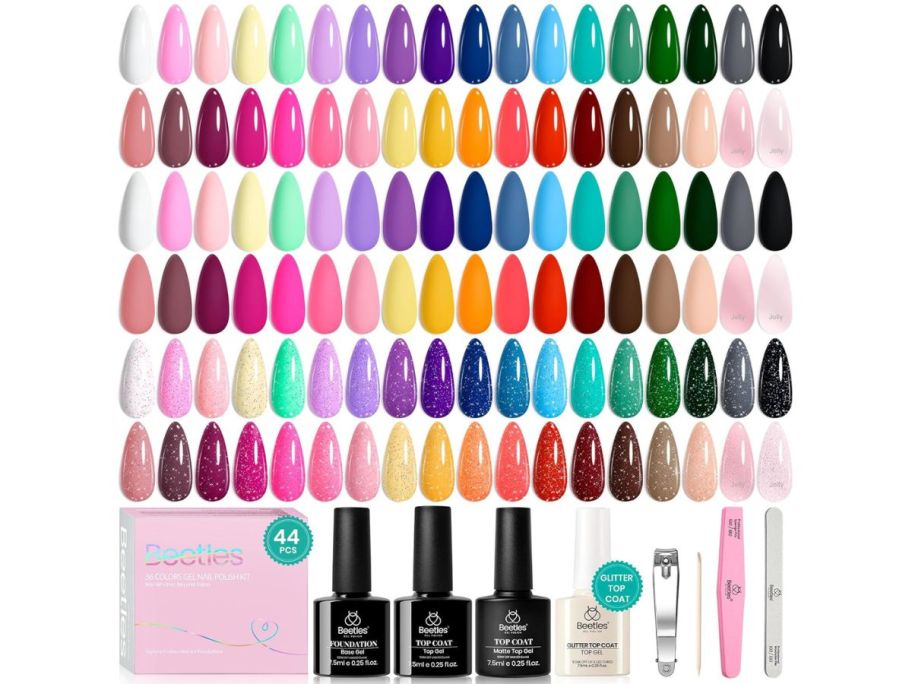 stock image of Beetles Gel Nail Polish Vivid Seasons Collection 44 Piece Set