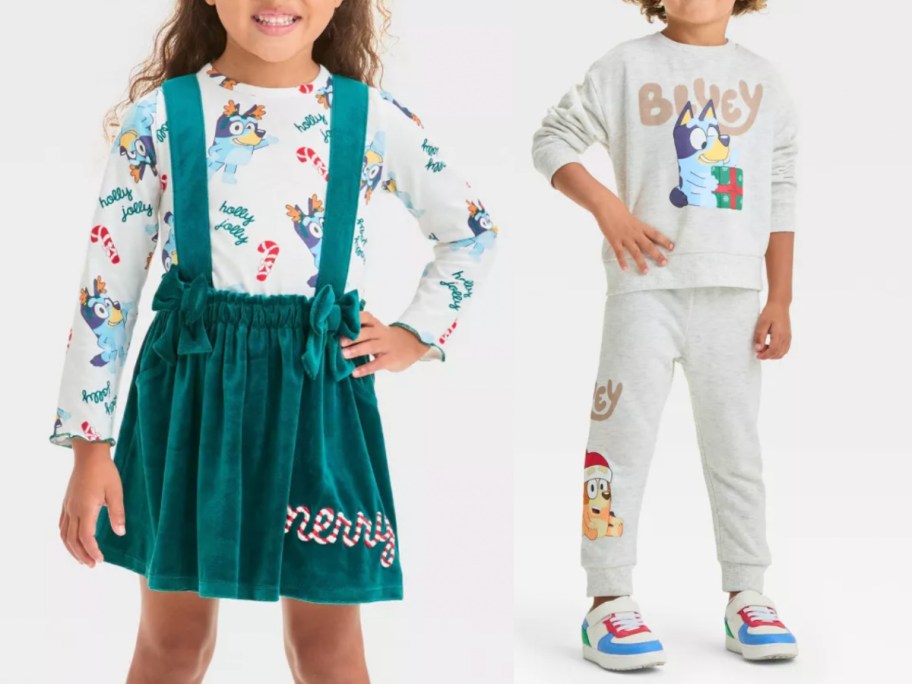 bluey dress and sweats set