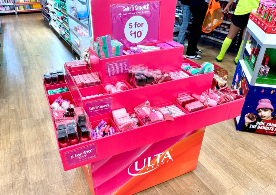 ulta stocking stuffers five for ten dollars stand in store