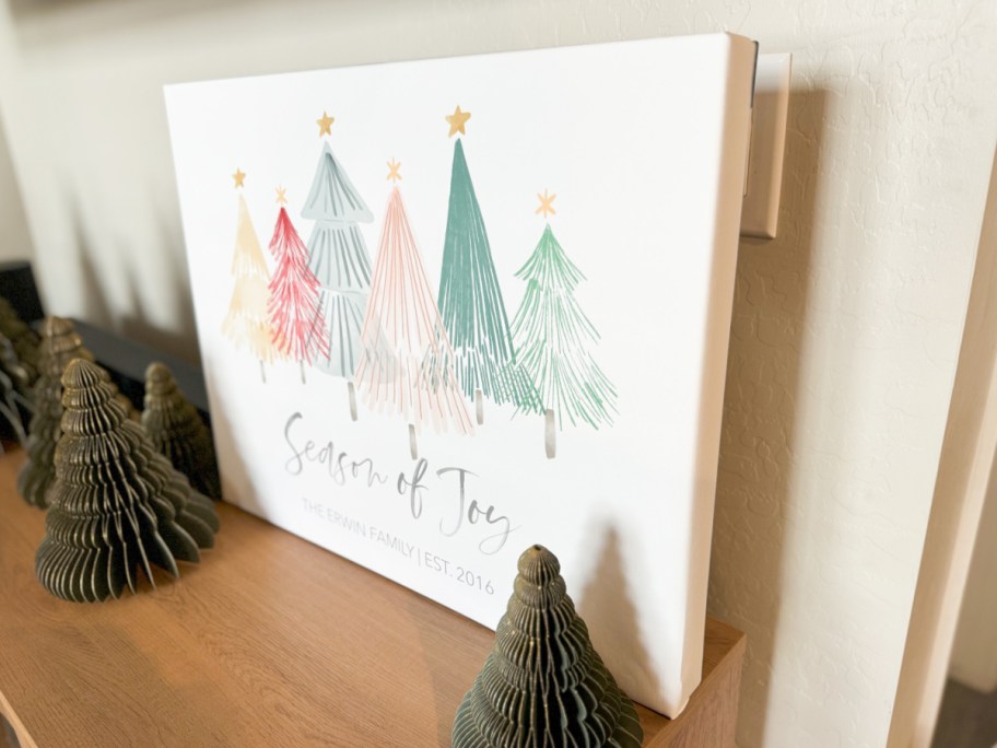 christmas tree canvas print