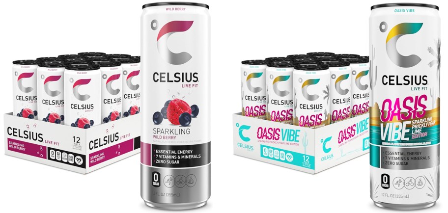two CELSIUS Energy Drink 12-Packs