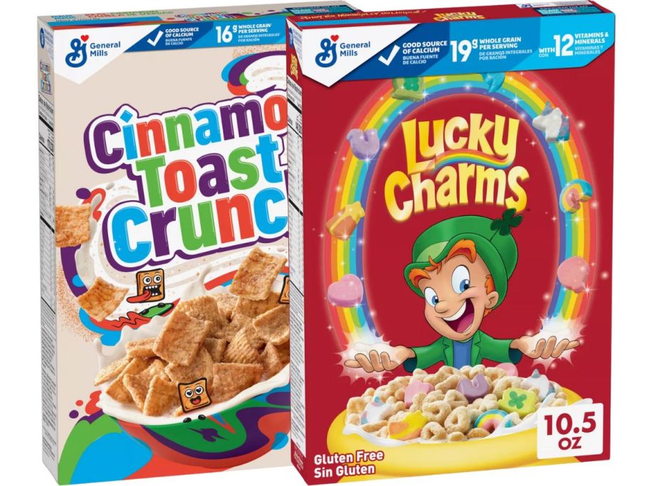 2 boxes of cereal