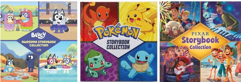 Stock images of 3 kids storybook treasuries from Walmart