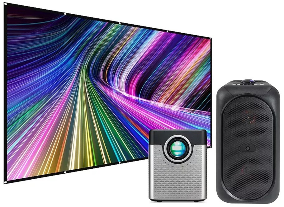 GPX iLive Cinema Pop-Up Movie Theater Projector Set