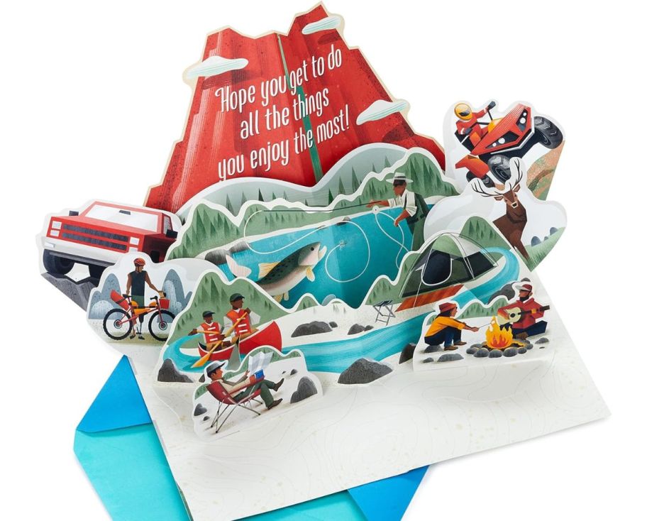 fathers day outdoors pop up card