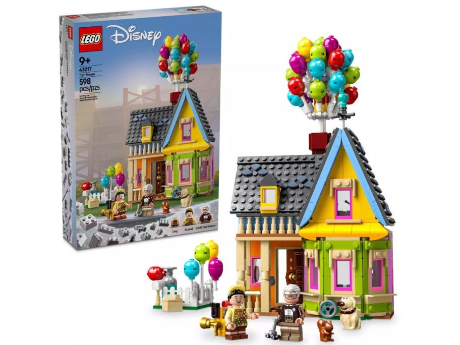 LEGO Disney Up House next to its box