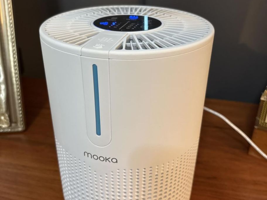 An air purifier on a table 