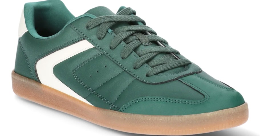 green and white sneaker