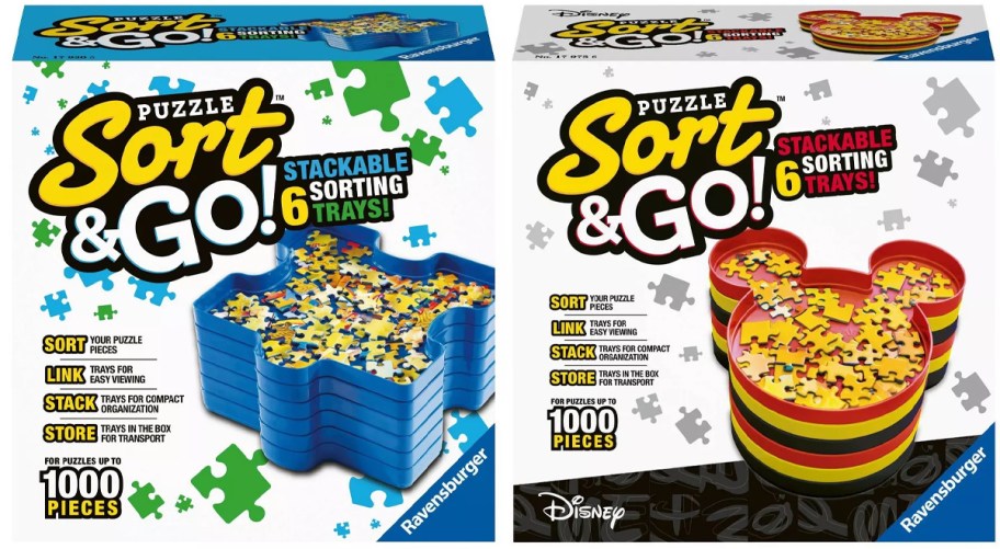 Puzzle Sort & Go Stackable Sorting Trays