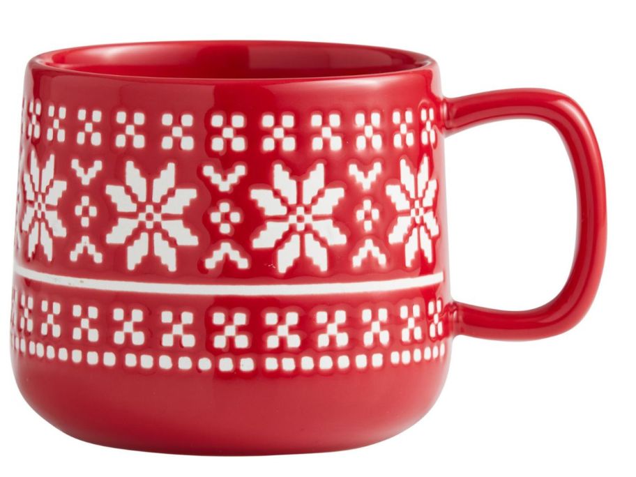 World Market Fair Isle Snowflake Mug stock image