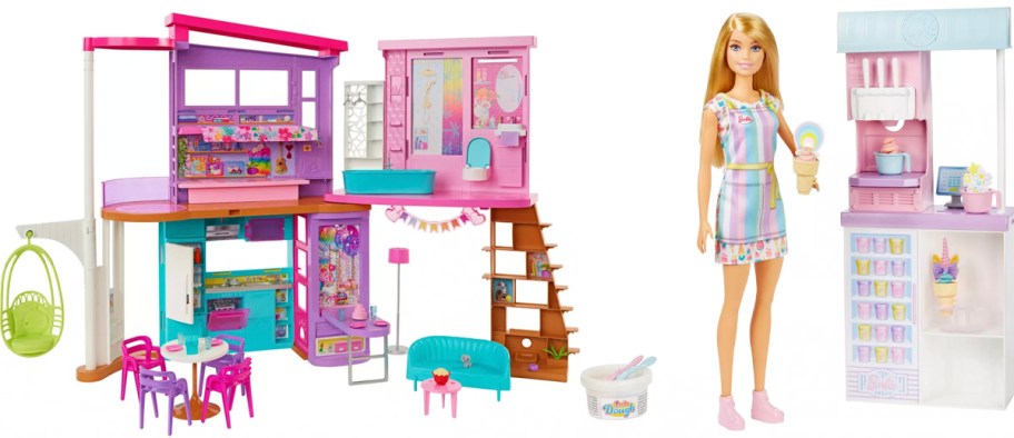 barbie vacation house and ice cream 