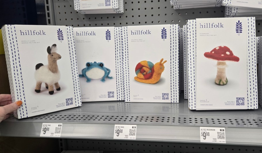 display of hillfolk kits displayed on top of the store