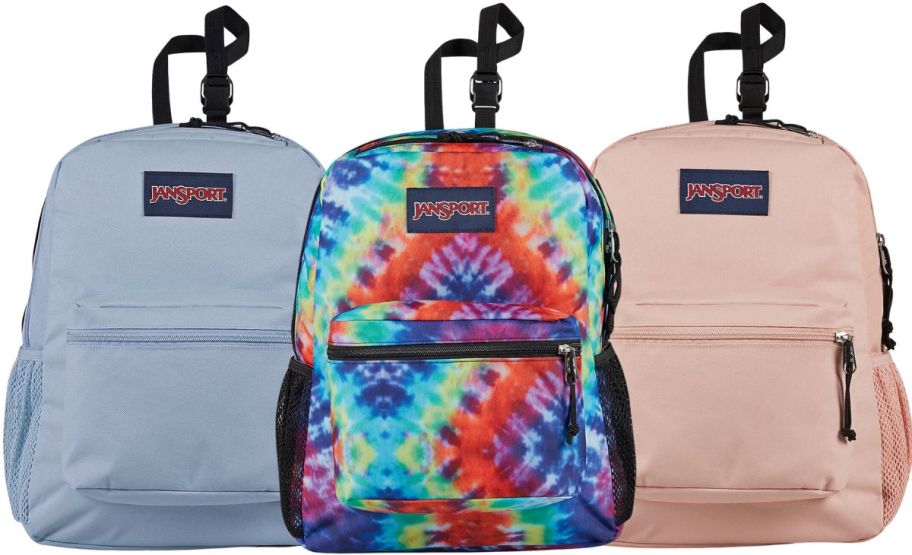 three jansport adaptive backpacks stock image