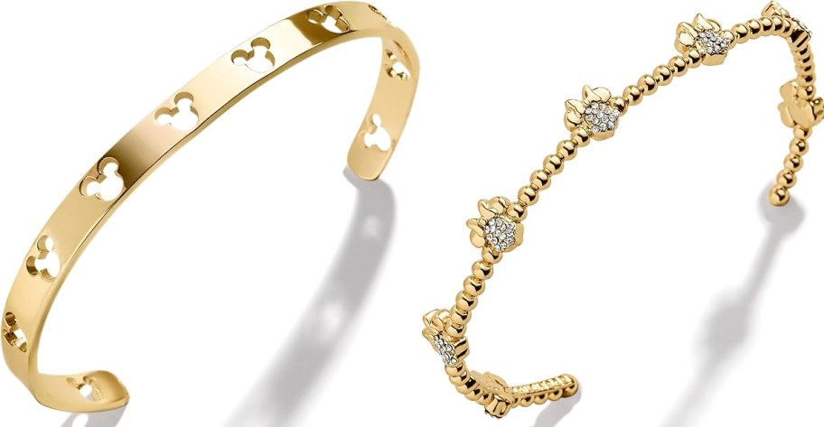 mickey and minnie bauble bar gold bracelets 