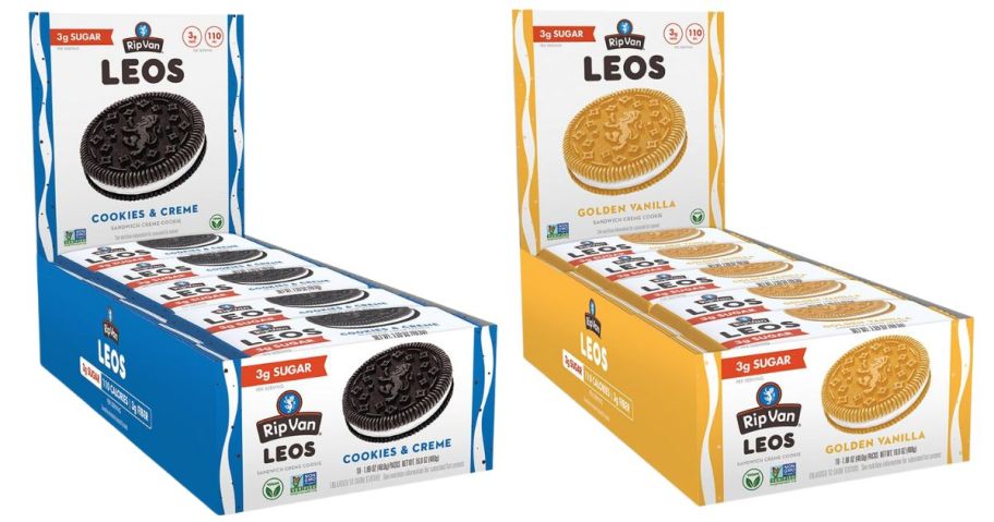 Rip Van LEOs 10-Pack Cookies & Cream Sandwich Cookies and Golden Vanilla Sandwich Cookies