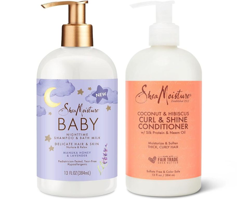 2 shea hair and bath care products stock image