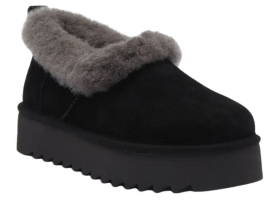 gray and black slipper