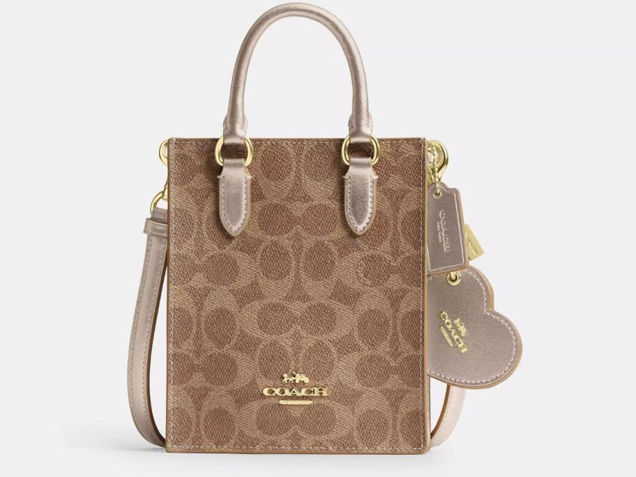 Coach Boxed Mini Tote Bag & Mirror Bag Charm Set