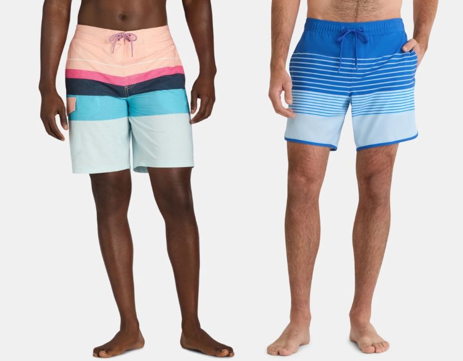 two male models wearing swimturnks