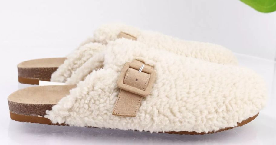 J.Crew Factory Fluffy Buckle Clog Pair