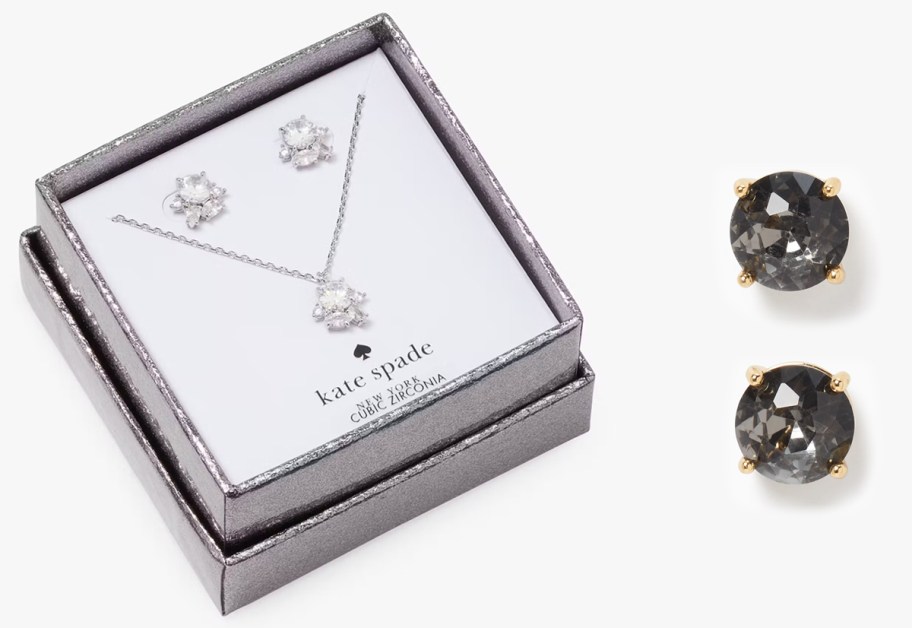 Kate Spade Little Gem Necklace & Studs Boxed Set and Gumdrops Studs