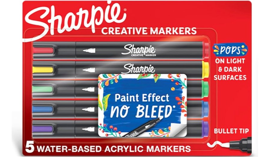 red pack of colorful sharpie markers