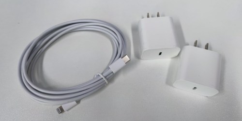 TWO iPhone USB-C 10′ Cables w/ Fast Charging Blocks Only $3.99 on Amazon