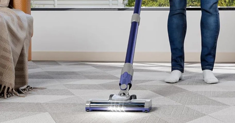 vacuum on carpet