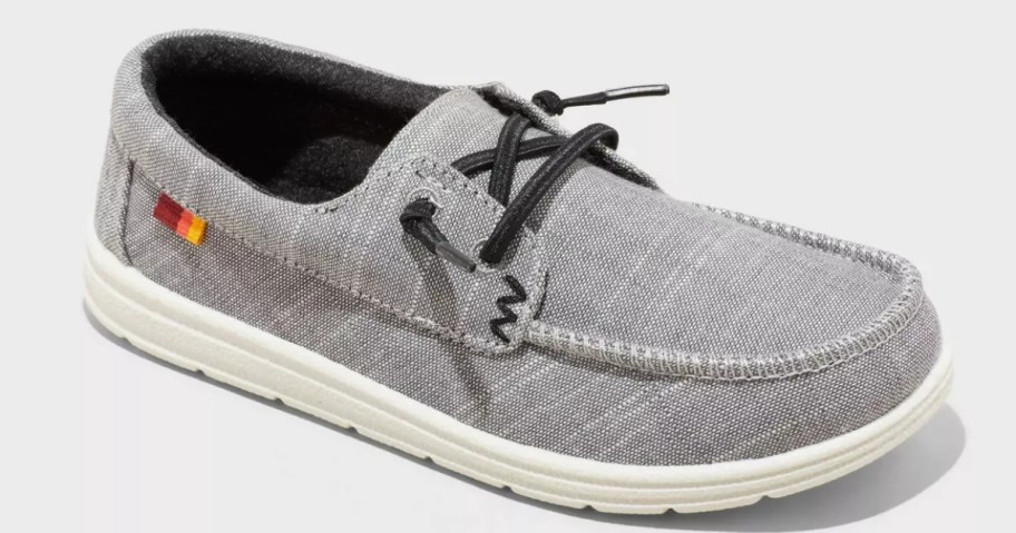 a kids grey slip on sneaker