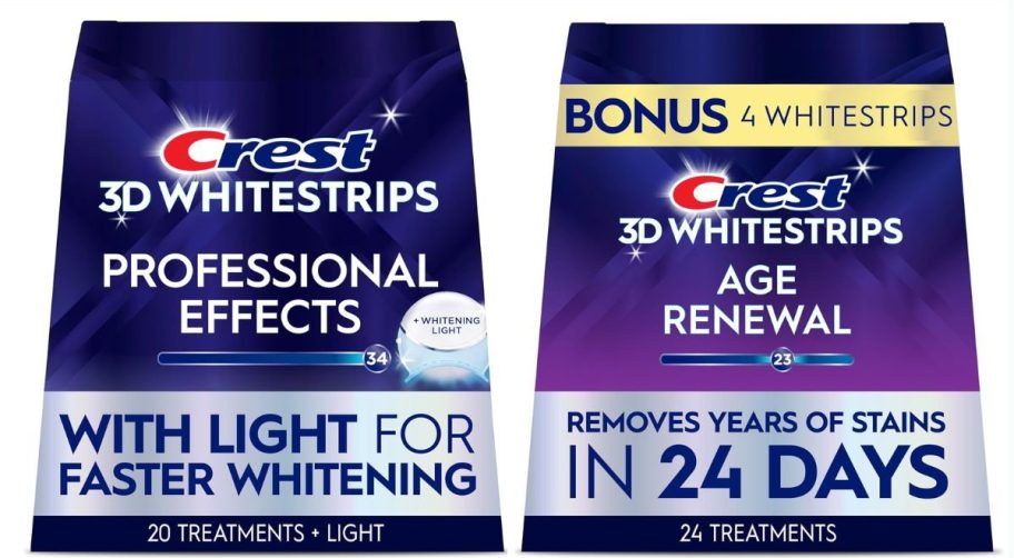 crest whitening strips professional in different styles