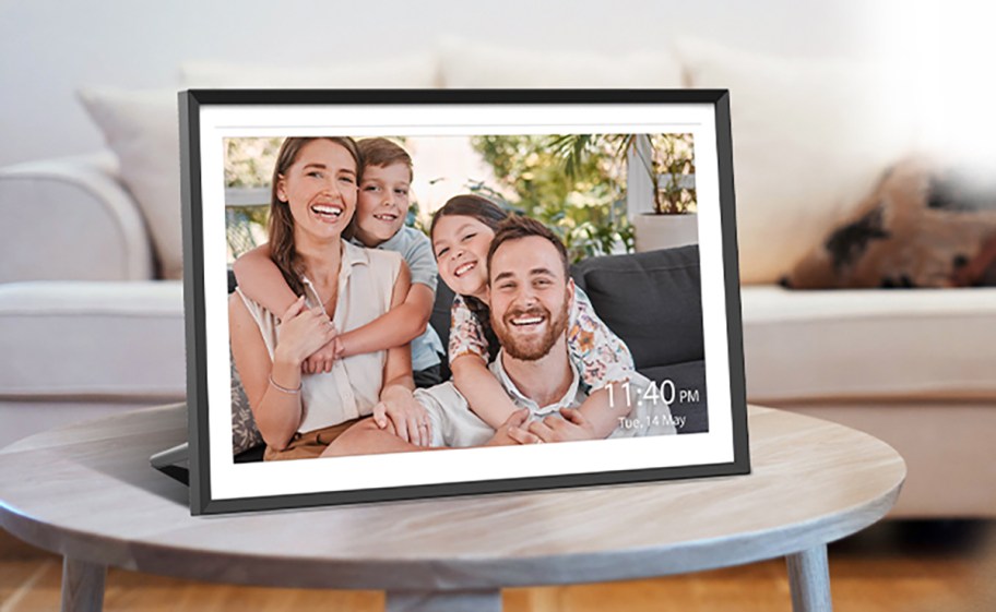 digital frame sitting on a table