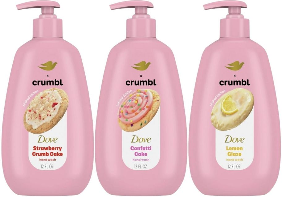crumbl dove handwash in 3 scents