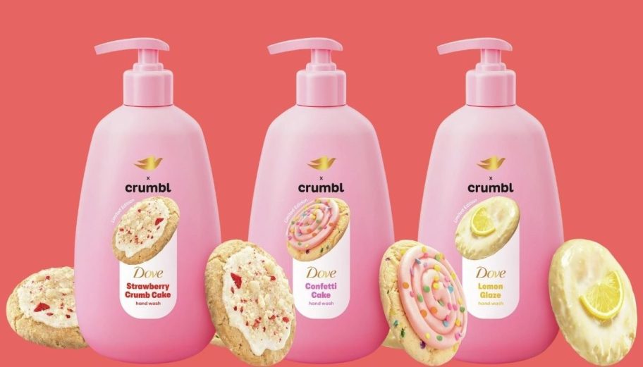 3 dove crumbl hand washes