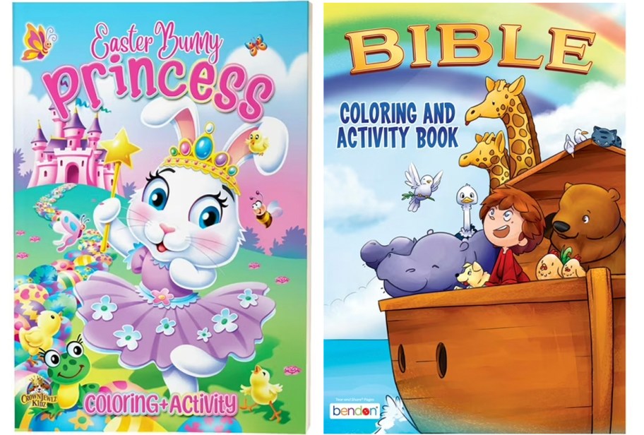 easter princess and bible coloring books 