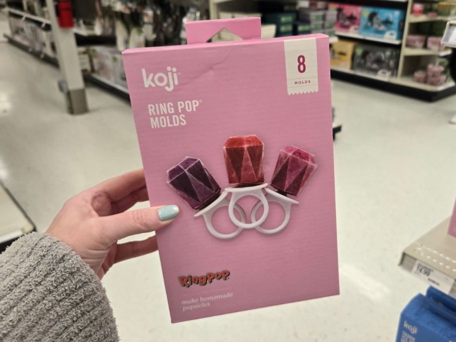 Koji Ring Pop Molds box in hand in store