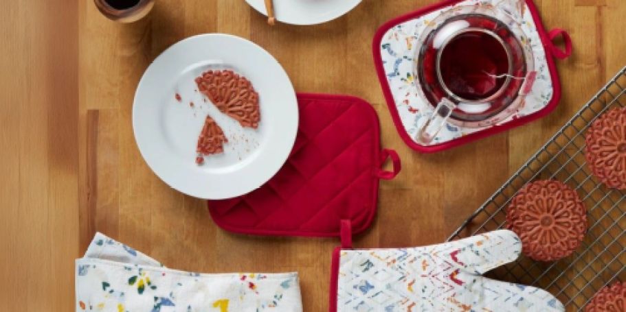 Mainstays 5-Piece Oven Mitt Set ONLY $4 on Walmart.com