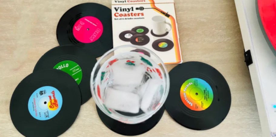 Vinyl Record Coaster Set ONLY $4.99 on Amazon (These Always Sell Out!)