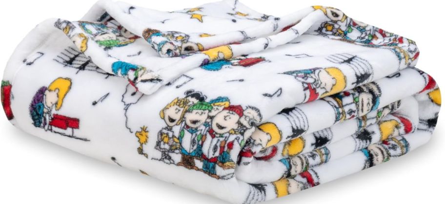 Berkshire Velvetloft 60x70 Blanket Peanuts Chorus White