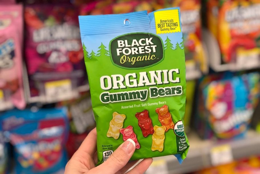 a packet of black forest gummy bears