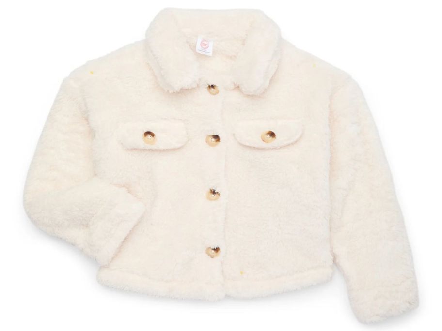 Girls Shacket - Delicate Ivory stock image